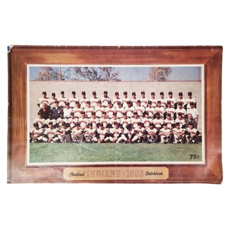 Vintage 1963 Cleveland Indians Sketchbook, Large Size