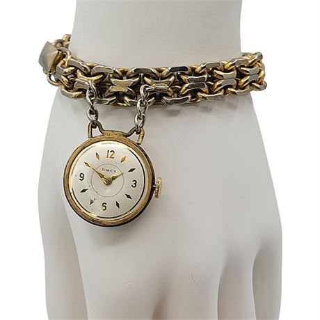Vintage TIMEX Ladies Charm Bracelet Watch
