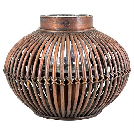 Z Gallerie "Lantern Formosa" Wooden Candle Holder