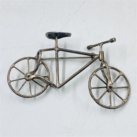11g Vntg Sterling Articulated Bicycle Pin