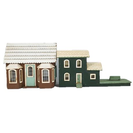 Vintage Wooden House and Depot for Train or Display