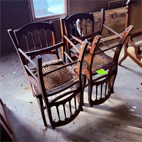 4 Caned Chairs