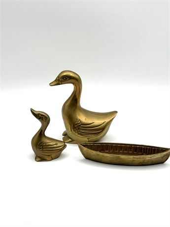 Brass Ducks and Boat