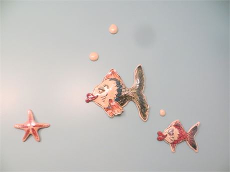 Fish & Bubbles Plaques By Heather Goldman 2000 Blue Sky Corp.