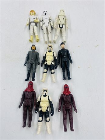 9x 1977-83 Star Wars Figures