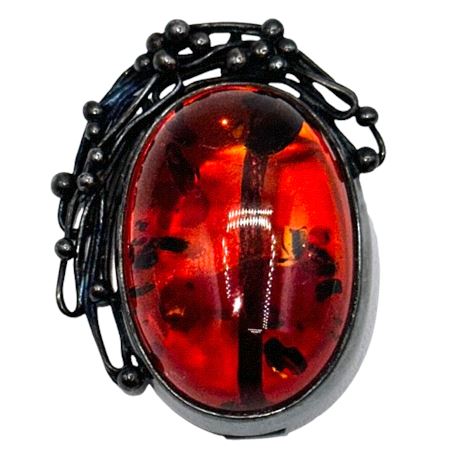 Faux Amber Pin