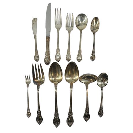 Set of Heirloom Sterling "Stanton Hall" Flatware 54 Pieces Total