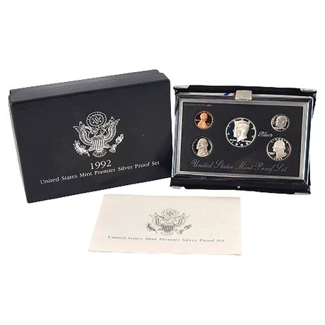 1992-S US Mint Premier Silver Proof Set w/ COA