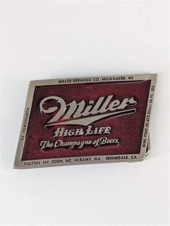 Miller High Life Beer Belt Buckle