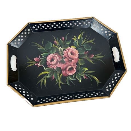 Nashco Products Hand Painted Steel Serving Tray