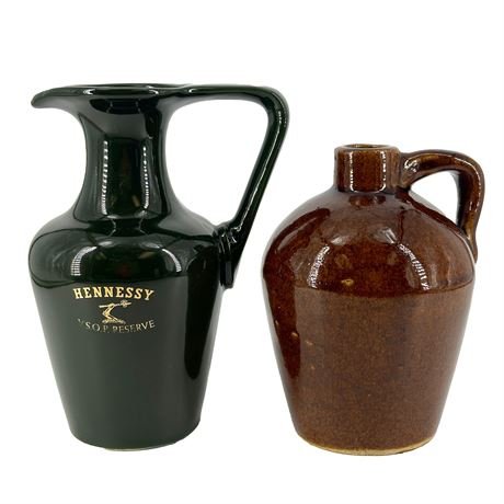 Lot of Two Vintage Bar Pitchers
