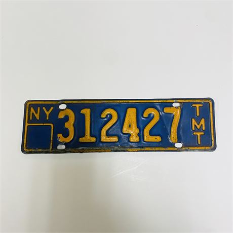 New York Commercial Truck TMT License Plate