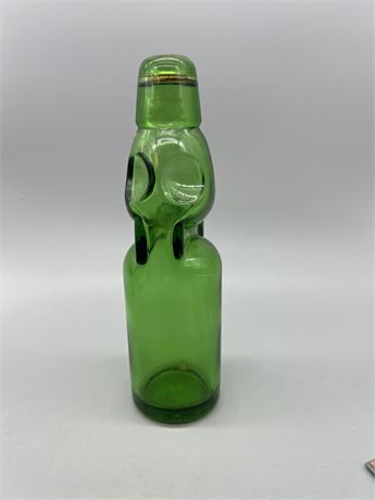 Green Codd Bottle With Marble Stopper