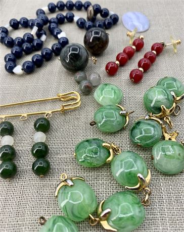 Fab Natural Stone & Created Gem Jewelry Making Lot