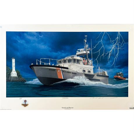 Lithographic Print of the Painting "Search and Rescue" by Artist Ben Richmond
