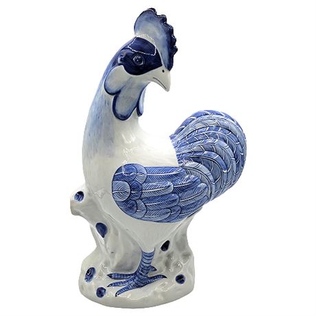 Maitland-Smith Large Porcelain Rooster Figurine