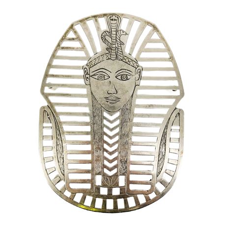 Vintage Leonard Silver Plate King Tutankhamun Decorative Trivet