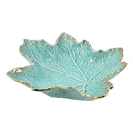 Mid-Century California Original Small Ceramic Leaf Dish