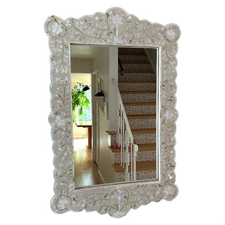 Aditya Handicrafts Mother of Pearl Inlay Wall Mirror