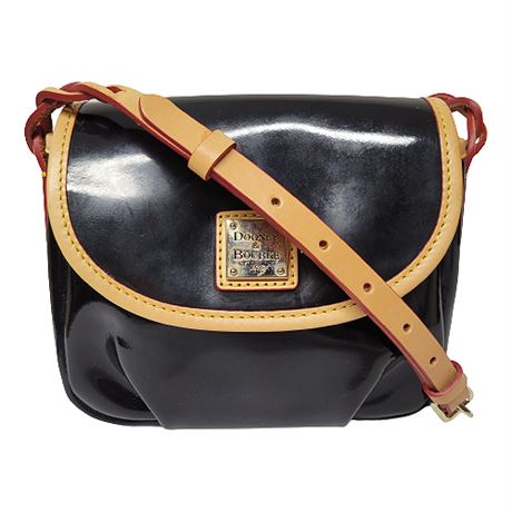 DOONEY & BOURKE Black Patent Leather Crossbody Bag