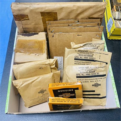 NOS WW2 Army Surplus Harley Davidson Parts Lot