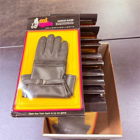 12 Pairs NOS Cal Cycle Gauntlet Gloves - Small