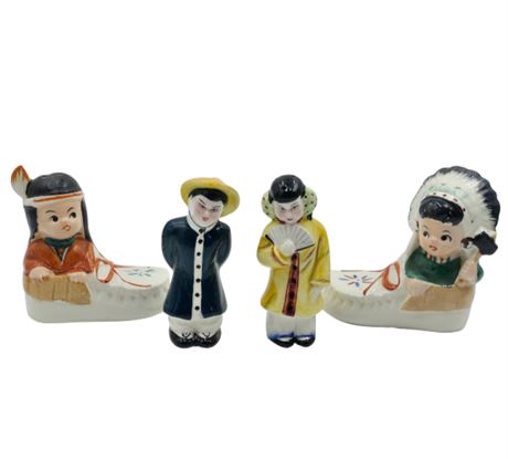 Two Salt & Pepper Sets, VTG Japan