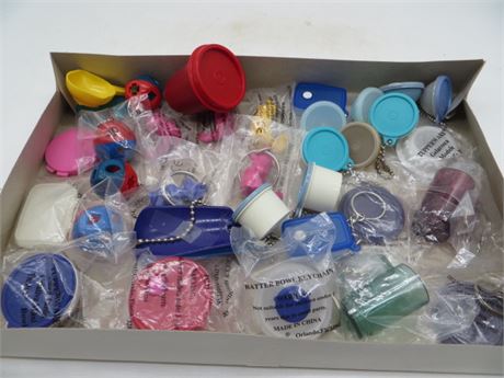 NEW VINTAGE TUPPERWARE KEY CHAINS