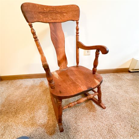 Vintage Oak Childs Rocker