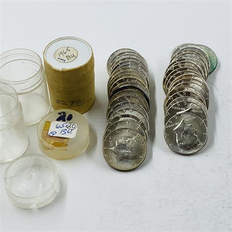 $30 BU 1965 Kennedy Half Dollars