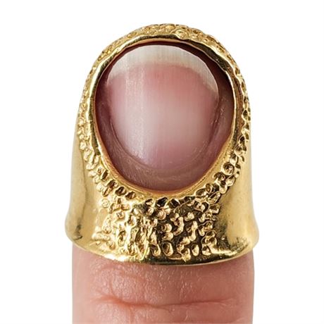 Signed Vintage 1975 CAROL BRADLEY Open Style Thimble