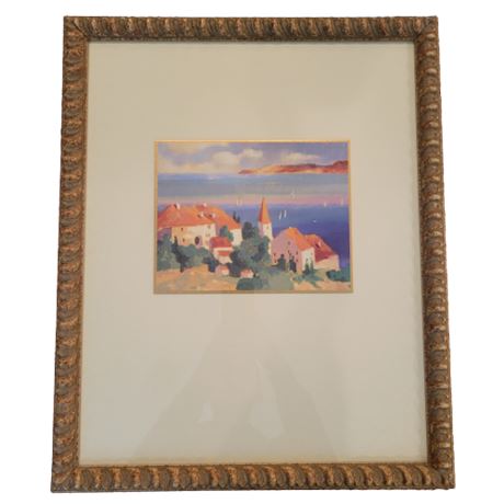 Seaside Village V Framed Painting by The Bombay Company