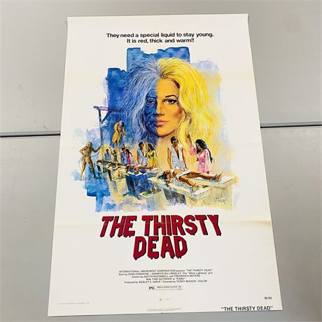 Original 1974 Thirsty Dead Movie Poster