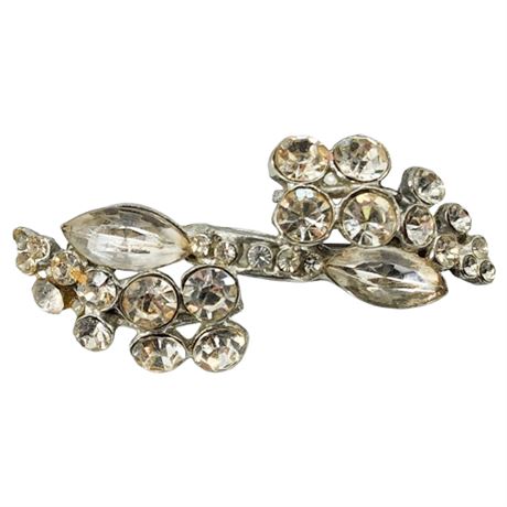 Vintage Clear Rhinestone Brooch