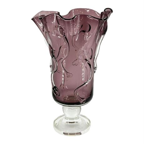 Modern Purple Art Glass Vase