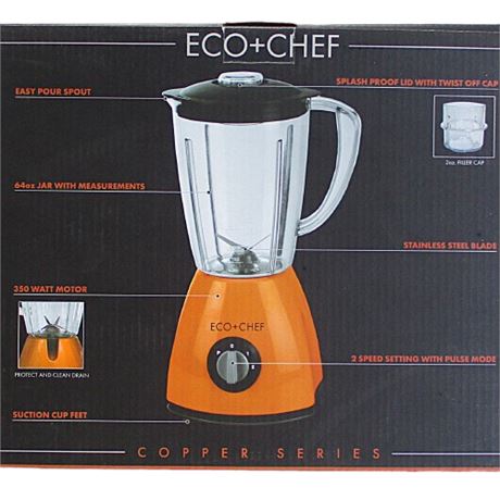 NEW Echo+Chef Copper Series 64oz Blender in Box
