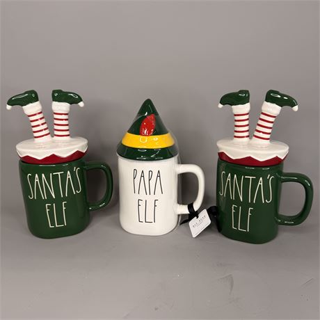 Rae Dunn New Elf Mugs