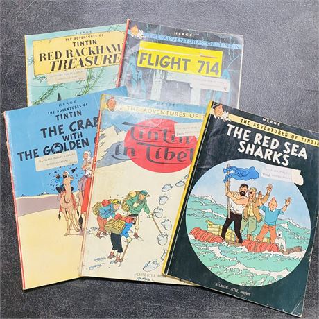 Vintage Tintin Books