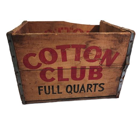 Vintage "Cotton Club" Wood Crate Advertisement
