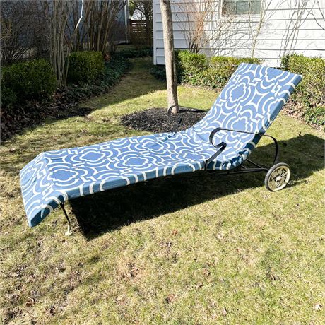 Vintage Wrought Iron Patio Lounger