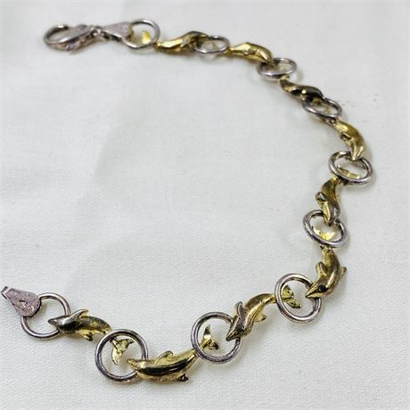 9.2g Sterling Dolphin Bracelet