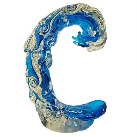 TJ Maxx Home Goods Art Glass Wave Sculpture