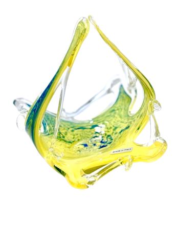 Vtg Glass Murano Spider Bowl