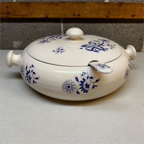 Blue & White Ceramic Mold Taureen