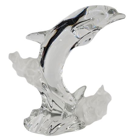 Lenox 1994 Clear Fine Crystal Dolphin Figurine