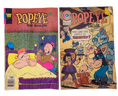 25 & 35 cent Popeye 1975 & 1979 Comic Books