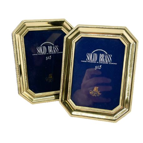 Lot of Solid Brass Photo Frames