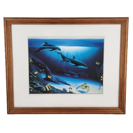 Wyland Dolphin Framed Lithograph