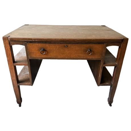 Antique Tiger Oak Writing Desk