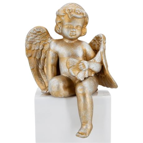 Vintage Ceramic Shelf Sitter Angel
